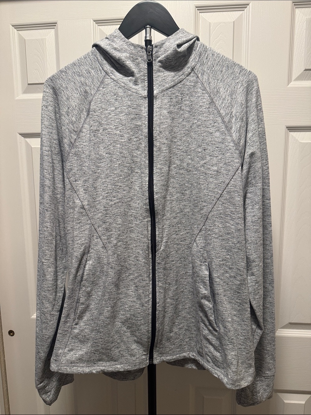 tek gear Light Heather Gray Full-Zip Hooded Jacket